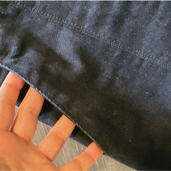 H&M dark wash size High Waisted Split Leg Dark Wash Trouser Denim Jeans - Picture 7 of 9